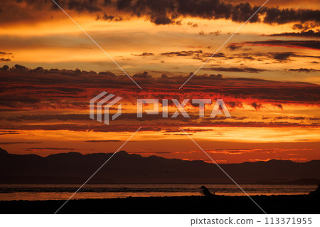 Dramatic sunset at beautiful British Columbia Dramatic sunset at beautiful British Columbia 113371955
