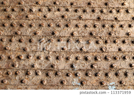 Texture of old and rusty iron. 113371959