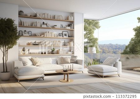 Contemporary living room interior Contemporary living room interior 113372295