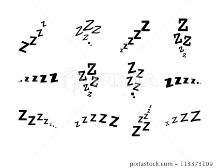 Zzz bed sleep snore icons snooze nap Z sound . Sleepy yawn or insomnia sleeper alarm clock Zzz line icons of goodnight deep sleep, bored or tired Zzz bed sleep snore icons snooze nap Z sound . Sleepy yawn or insomnia sleeper alarm clock Zzz line icons of goodnight deep sleep, bored or tired 113373109
