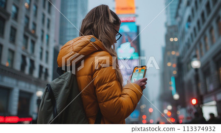 Urban Explorer Checking Phone Urban Explorer Checking Phone 113374932