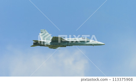 US Navy F/A-18C Hornet above the clouds 113375908