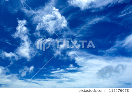 藍天和白色雲彩 113376078
