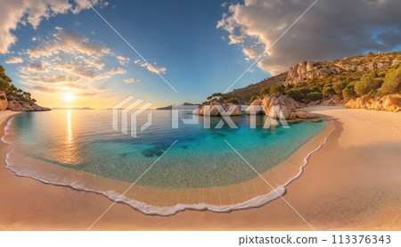 A beautiful sea beach 113376343