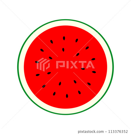 Illustration of a cut red watermelon Illustration of a cut red watermelon 113376352