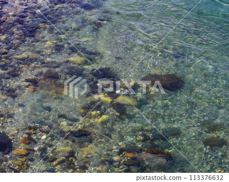The crystal clear water of Matsukawa River, Hakuba Village, Nagano Prefecture The crystal clear water of Matsukawa River, Hakuba Village, Nagano Prefecture 113376632