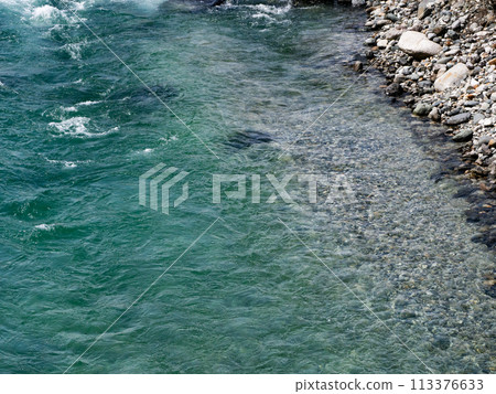 The crystal clear water of Matsukawa River, Hakuba Village, Nagano Prefecture The crystal clear water of Matsukawa River, Hakuba Village, Nagano Prefecture 113376633