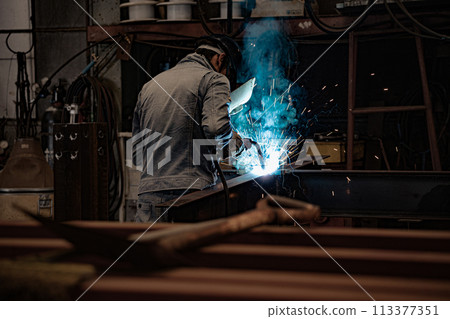 Steel factory worker Steel factory worker 113377351