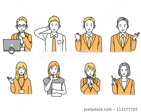 Illustration of business people and freelancers Illustration of business people and freelancers 113377705