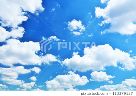 Summer blue sky and clouds Summer blue sky and clouds 113379137