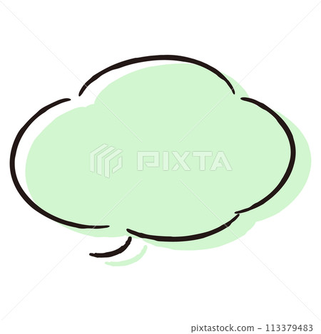 簡單時尚的手繪泡泡(彩色、單色、橫寫) 簡單時尚的手繪泡泡(彩色、單色、橫寫) 113379483