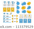 Simple and cute heading with numbers 113379529