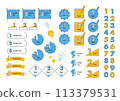 Simple and cute heading with numbers 2 113379531