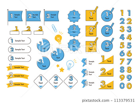 Simple and cute heading with numbers 2 113379531