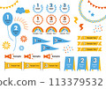 Cute event headings with numbers 113379532