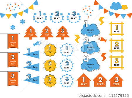 Cute event heading with numbers 2 113379533