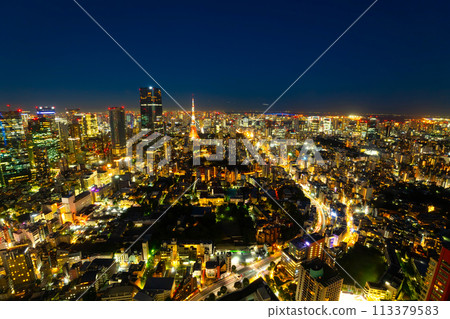 Skyscrapers Tokyo night view Skyscrapers Tokyo night view 113379583