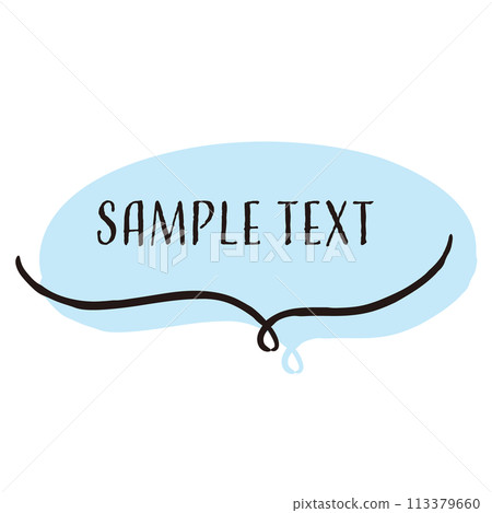 簡單時尚的手繪語音氣泡（橫寫） 113379660