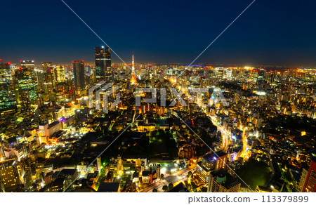 Skyscrapers Tokyo night view 113379899