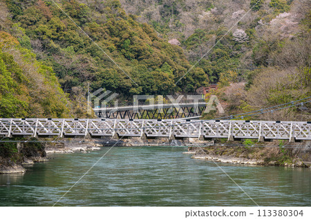 Uji River Suspension Bridge Amagase Bridge Uji River Suspension Bridge Amagase Bridge 113380304