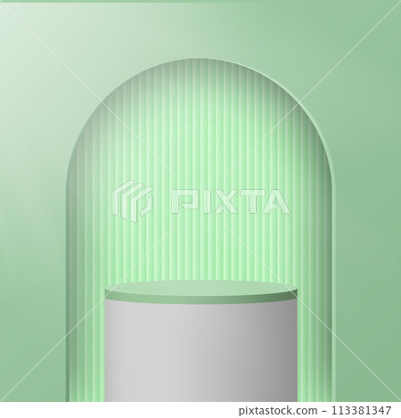 Blue podium or pedestal with spotlight. Vector Blue podium or pedestal with spotlight. Vector 113381347