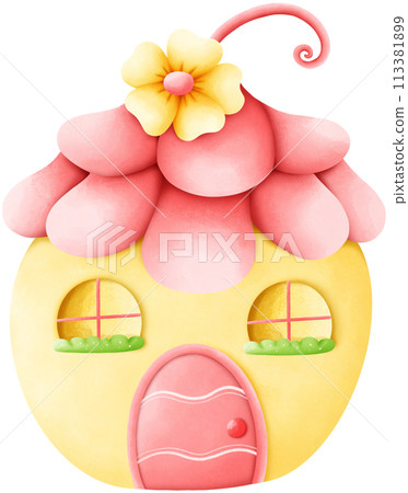 Flower house in the middle of the forest 113381899