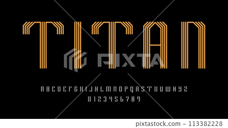 Set of alphabets font letters and numbers Set of alphabets font letters and numbers 113382228