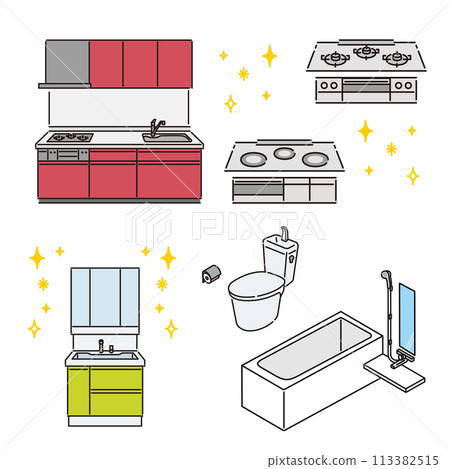 居家裝修：水暖設備4件組（附內置爐灶） 113382515