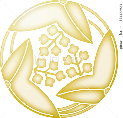Family crest: Three-part iris [gold] 113382684
