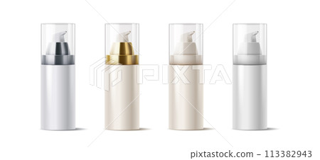 Blank dispenser bottles realistic vector illustration set 113382943