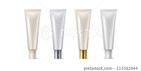 Refillable mockup tubes realistic vector illustration set Refillable mockup tubes realistic vector illustration set 113382944