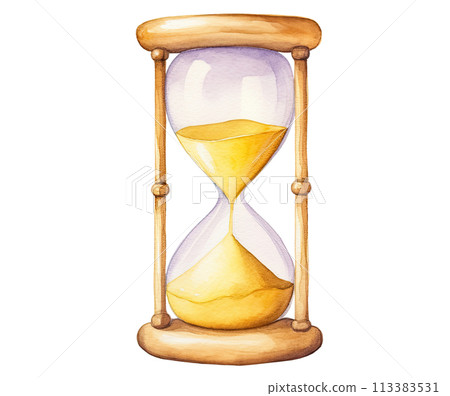 Watercolor Hourglass, Generative AI Watercolor Hourglass, Generative AI 113383531
