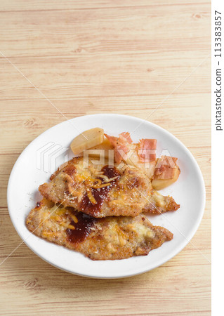 Pork loin with cheese Pork loin with cheese 113383857