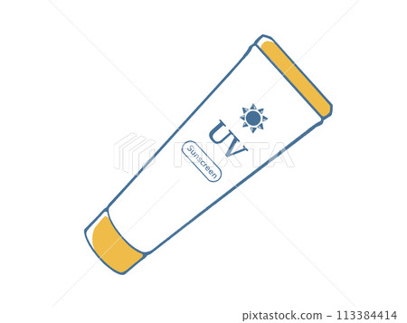 A simple illustration of a tube-type sunscreen A simple illustration of a tube-type sunscreen 113384414