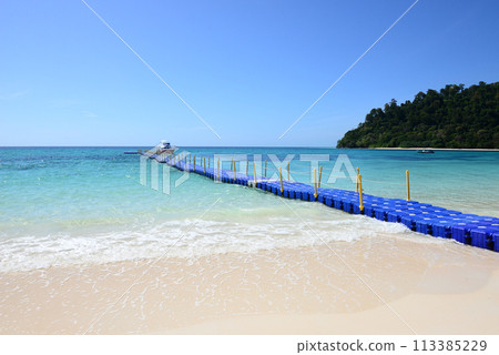 Koh Rok (Rok Island) is a small archipelago in southern Thailand in the Andaman Sea Koh Rok (Rok Island) is a small archipelago in southern Thailand in the Andaman Sea 113385229