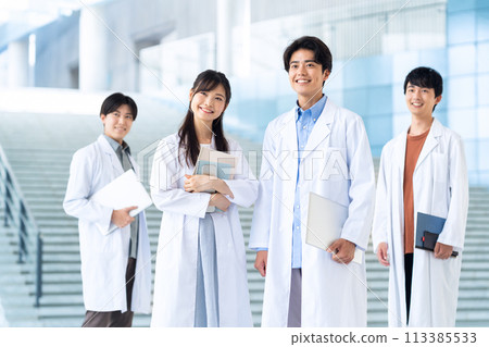 University students studying at a science university 113385533