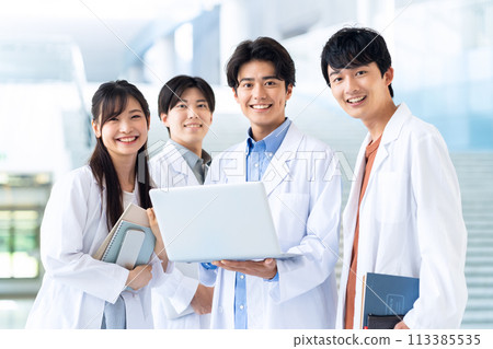 University students studying at a science university 113385535