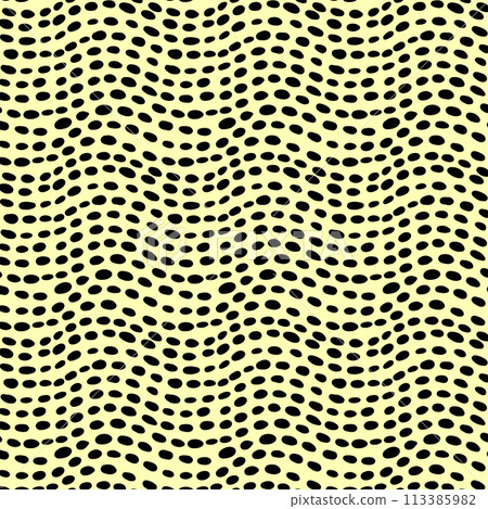 Small dash pattern. Seamless minimal dash pattern, small elements on yellow background. 113385982