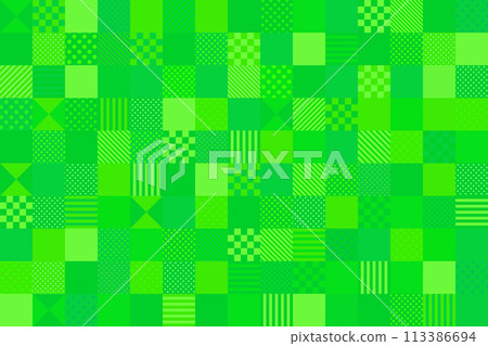 Background material Green Rectangle pattern Dot and stripe background Square lattice pattern Backgrau 113386694