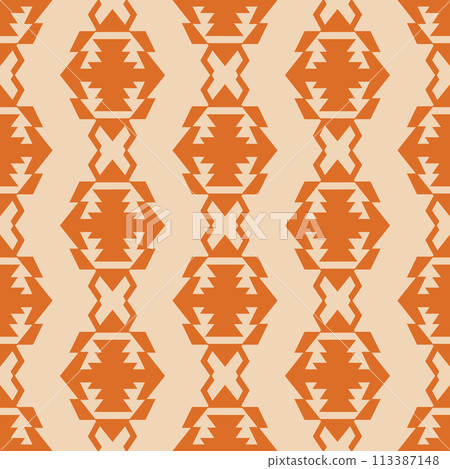 Tribal Southwestern Navajo Quilt Seamless Pattern 113387148