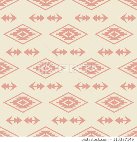 Tribal Southwestern Navajo Quilt Seamless Pattern 113387149