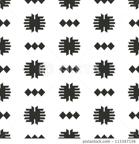 Tribal Southwestern Navajo Quilt Seamless Pattern Tribal Southwestern Navajo Quilt Seamless Pattern 113387156