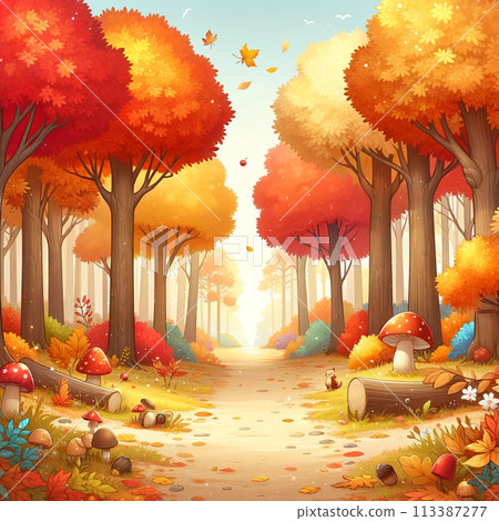 Autumn leaves and cute autumn paths Autumn leaves and cute autumn paths 113387277