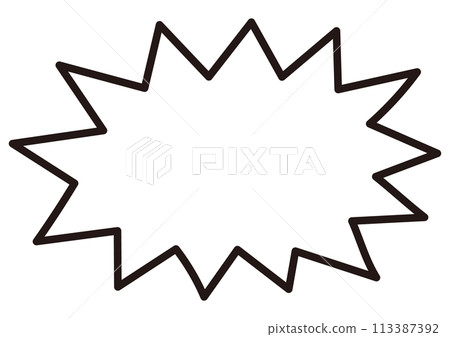 Pop jagged speech bubble Pop jagged speech bubble 113387392