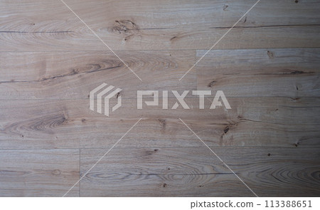 Natural durable beige brown wood laminate closeup 113388651