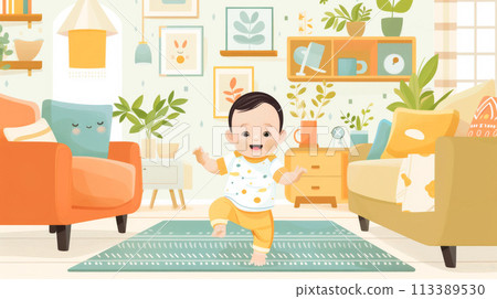 Baby at home 113389530