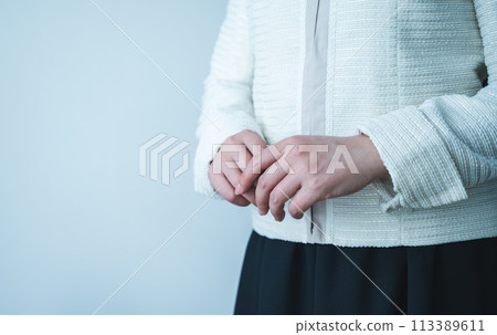 Woman wearing a formal jacket 113389611