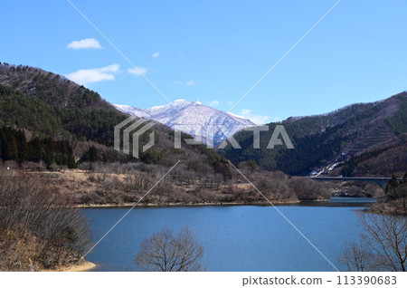 Hayachine Dam in spring 113390683