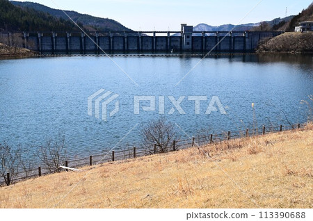 Hayachine Dam in spring Hayachine Dam in spring 113390688