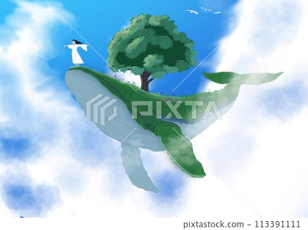 Flying whale 113391111